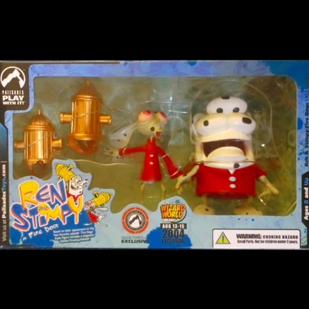 Ren and Stimpy - Fire Dogs - New In Box Certified Asthma Hound Stimpson J Cat